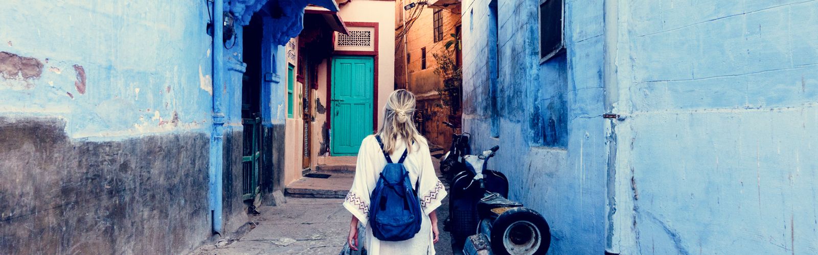 woman exploring